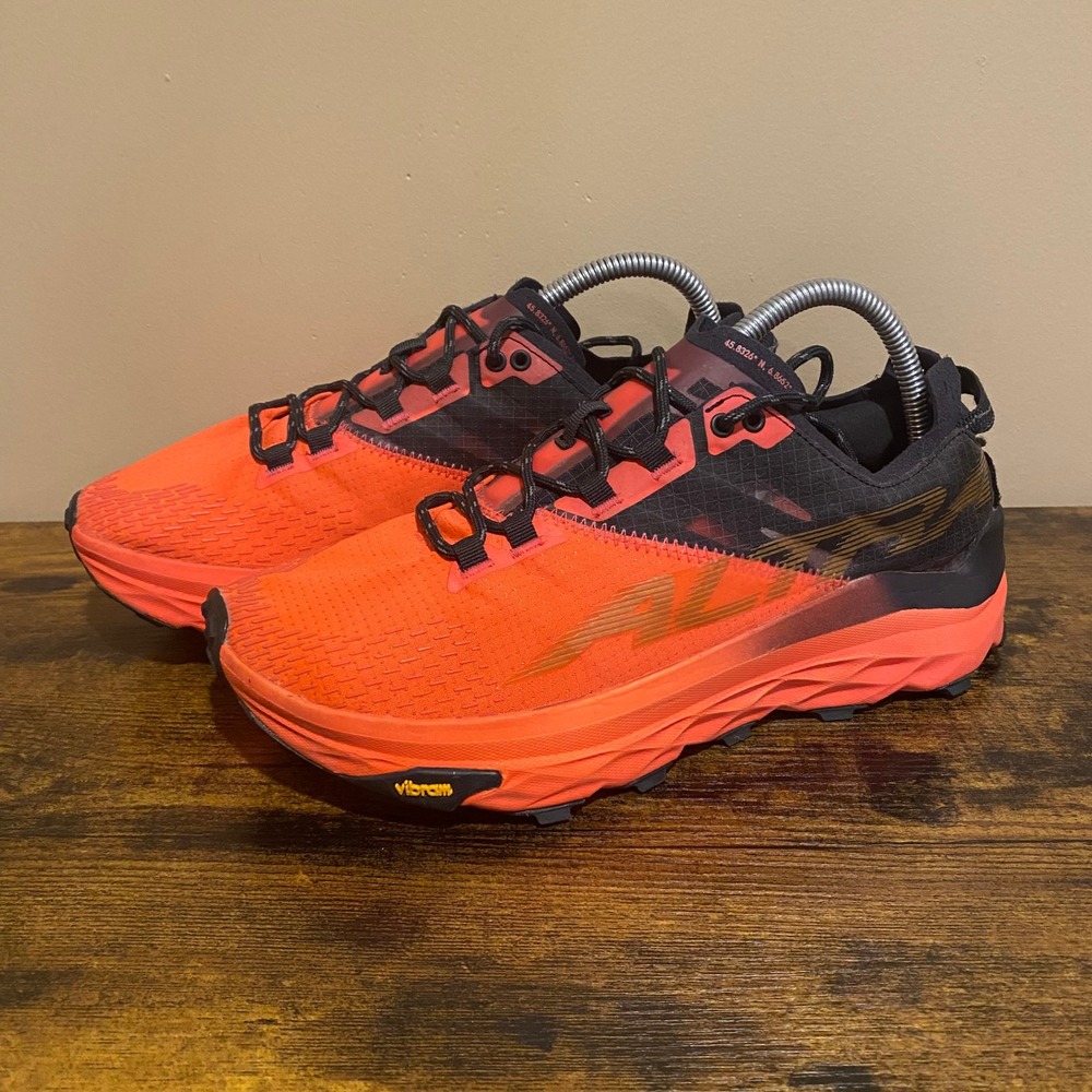 Altra Mont Blanc Trail Running Shoes Coral Orange Black Vibram Womens Hike Gym